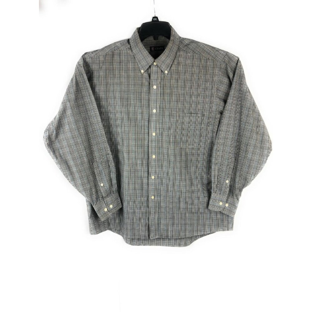 Chaps Men's XL Long Sleeve Button Up Multicolor Cotton Blend Casual Shirt A23